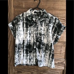 Black and white blouse